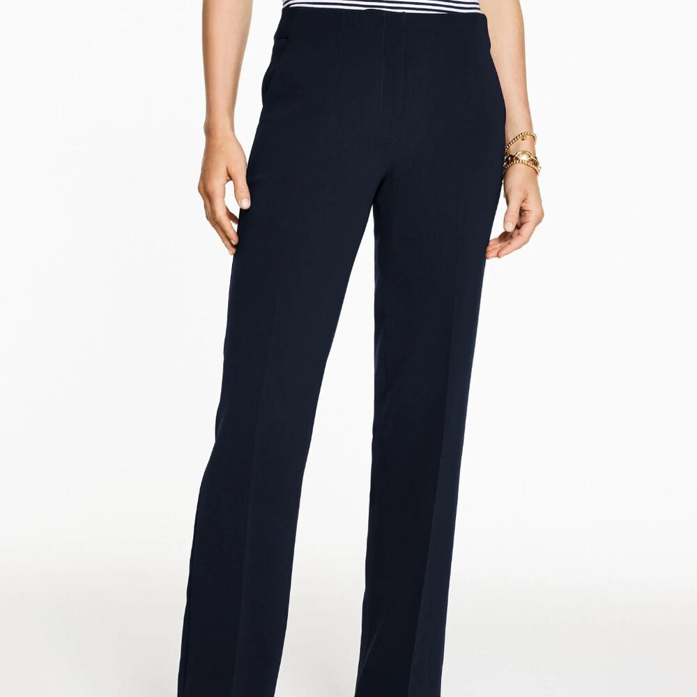 NEW NWT! TALBOTS EASY TRAVEL STRAIGHT LEG PANTS FLAT FRONT STRETCH TROUSER 24W